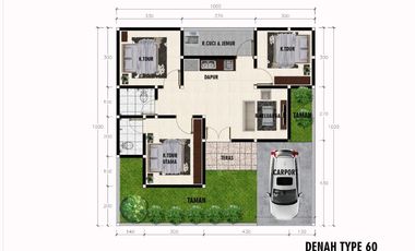 Rumah Hunian Nyaman Konsep Minimalis Modern Area Kulonprogo