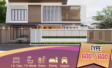 dijual d\rumah dengan tampilan kontemporer modern di cemara gading
