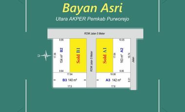 Jual Tanah Kavling Bayan Asri Dekat Akper Pemkab Purworejo