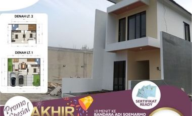 Rumah Dua Lantai Desain Kekinian Promo Akhir Tahun di Colomadu