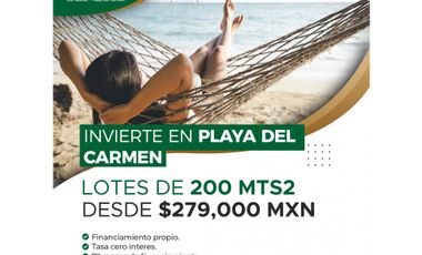 Lotes residenciales en Playa del Carmen con financiamiento tasa 0