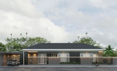 RUMAH MODERN MINIMALIS ADA KOLAM RENANG PRIBADI