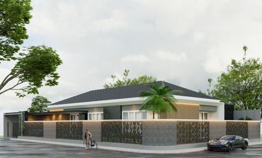 RUMAH MODERN MINIMALIS ADA KOLAM RENANG PRIBADI