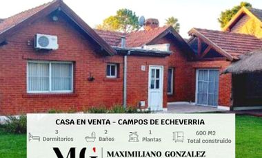 Casa en Venta - Barrio Privado Cerrado Campos De Echeverria, Canning Ezeiza