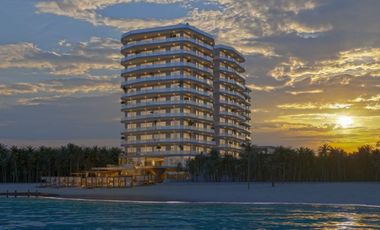 Departamento en  venta en Cancun, vista a la playa o laguna