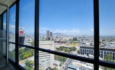 Oficina semi acondicionada en renta de 2,564m2 Torre A+ zona centro Mty
