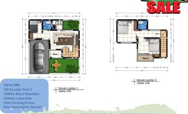 3KT Rumah Malang Batu Tipe 57 Dikelilingi Tempat Wisata