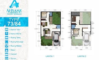 Rumah Syariah 2 Lantai Murah,Bergaransi 10 Th dekat Stasiun Kota Mojokerto