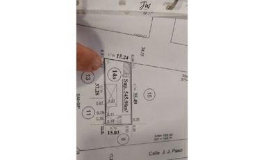 Ünico lote sobre Avda Juan B Justo. Distrito IE