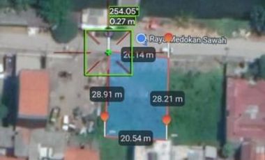 MURAH & SANGAT STRATEGIS Tanah Jalan Raya Medokan Sawah