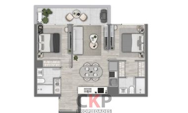 2D/ 2B/ 75m2/ Ciudad Empresarial