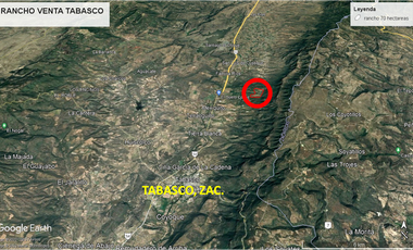 Rancho en Venta en Tabasco, Zacatecas