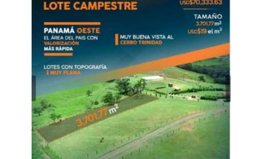VENDO TERRENO EN LA CHORRERA SANTA RITA 23000MTS