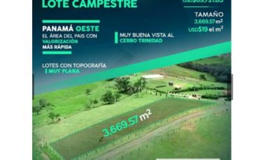 VENDO TERRENO EN LA CHORRERA SANTA RITA 23000MTS