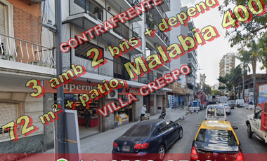 Departamento en Venta en Villa Crespo 3 ambientes 2 baños más dependencia, 75 m2 + patio, al contrafrente - Malabia 400