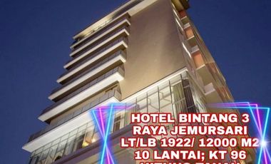 HOTEL 10 LT BINTANG 3 DI RAYA JEMURSARI HITUNG TANAH CASH