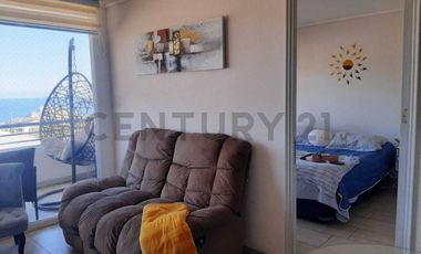 Se arrienda hermoso departamento amoblado vista al mar sector Barrio Brasil