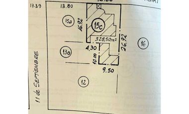 Chalet sobre lote de 328,50m2 en Avenida Champagnat