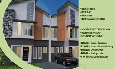 Rumah Dijual di Malang Tipe 45/77 View Katu Dekat Kampus