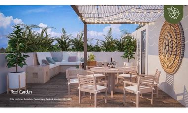 Venta departamento de 1 recamara en Temozón Norte Mérida