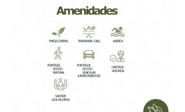 Venta departamento de 1 recamara en Temozón Norte Mérida