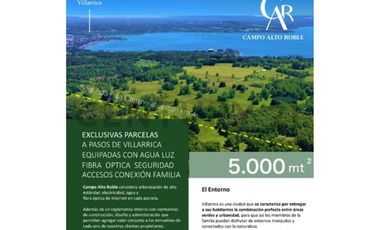 EXCLUSIVAS PARCELAS 5000 M2 A PASOS DE VILLARRICA