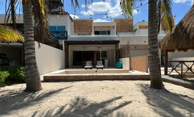 Casa en venta amueblada en la playa frente al mar, San Bruno, Yucatán