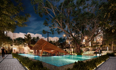 Departamento en venta planta baja Green Temozón Norte
