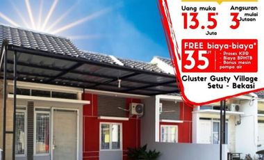 rumah setu bekasi timur bekasi gratis biaya, dp 13,5jt all in