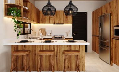 Villa con alberca privada y jardin, mas de 20 amenidades de diseño unico, reside