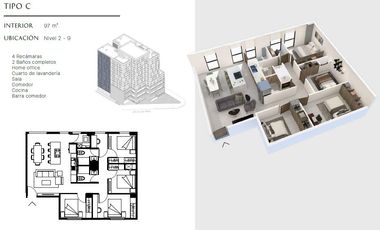 Departamento  en Venta en Roma Sur de Monterrey, N.L