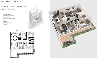Departamento  en Venta en Roma Sur de Monterrey, N.L