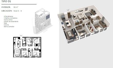 Departamento  en Venta en Roma Sur de Monterrey, N.L
