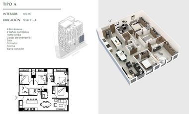 Departamento  en Venta en Roma Sur de Monterrey, N.L