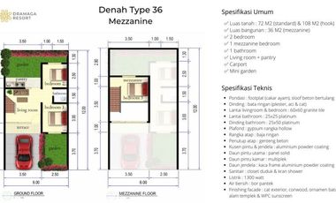 Rumah 1 lantai ada carport Bogor