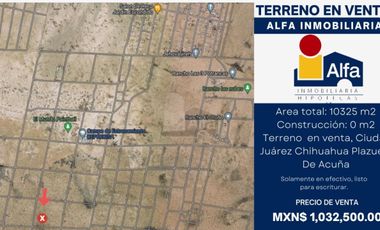 Terreno en venta Ciudad Juárez Chihuahua Plazuela de Acuña