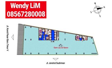 KANTOR FOR SALE near ASTRA TOWER 6156m2 - IDR 55 JT /m2