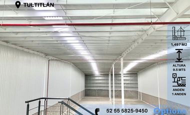 Immediate rent of industrial warehouse in Tultitlán