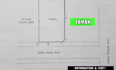 DIJUAL RUMAH di Jl ALAM ASRI, PONDOK INDAH (DEPAN TAMAN)