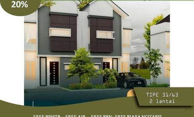 Jual Rumah Malang 10 Menit ke Unikama 2KT Tipe 31/63