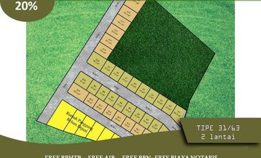 Jual Rumah Malang 10 Menit ke Unikama 2KT Tipe 31/63