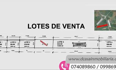 (T-166) Terreno de Venta – Cumbe – Desde 2360m2* hasta 10.024m2