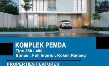 rumah kontemporer mewah dan elegant di kawasan elit