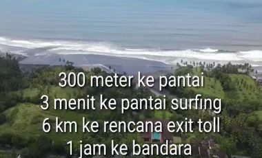 Tanah Pantai Soka Pemandangan Laut dan Sawah