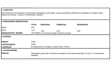 Terreno industrial comercial en Ostende para galpón