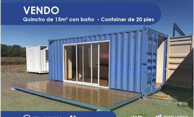 Quincho de 15m² con baño  - Container de 20 pies