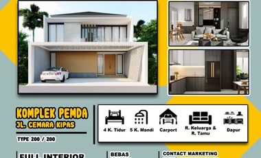 DIJUAL RUMAH 5 MENIT DARI ARIFIN AHMAD JALAN CEMARA KIPAS