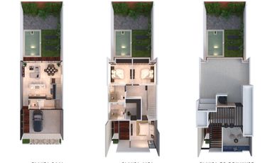 Townhouse Premium de 3 Habitaciones en pre venta en Ya ax Beh Conkal Merida