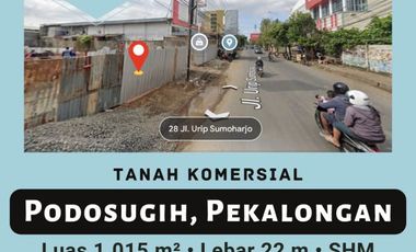 TANAH KOMERSIAL PODOSUGIH PEKALONGAN DEPAN TRANSMART