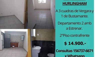 ALQUILETO DEPTOS 1 Y 2 AMB A ESTRENAR - A 3 C DE AV VERGARA AL 3200 - HURLINGHAM